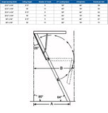 Husky 800 Size Chart, 22x54 attic ladder, 30x54 attic ladder