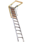 Husky Model 800 Aluminum Folding Attic Ladder - Ceiling Range 8'-9" to 10'-0" - 375 lbs. Capacity